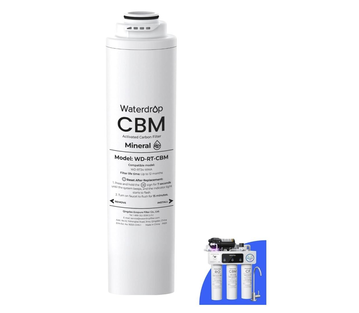 Waterdrop RT-CBM Mineral Post-Filter Cartridge